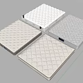 High Quality Comfortable Mattresses With Quilted Grid And Diamond Patterns 3d model