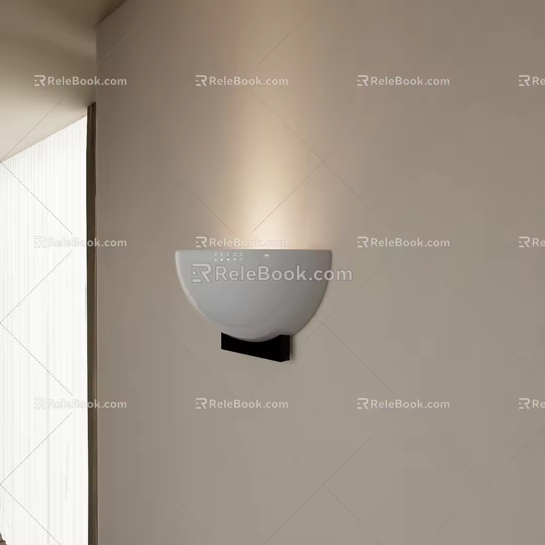 Simple wall lamp-Ji decorative stool 3d model
