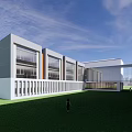 Modern Teaching Building School 3d model