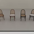 Modern Dining Chairs Featuring Rattan Back Design And Wooden Frame In Various Colors