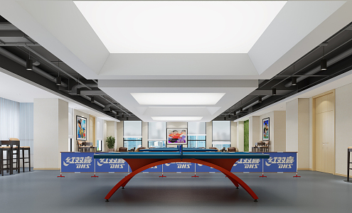 modern table tennis room table tennis 3d model