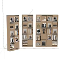 Modern Bookshelf Bookcase Combination Bookcase Bookshelf Book Decoration 3d model