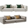 Modern Double Sofa Double Sofa Combination 3d model