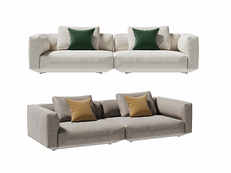 Modern Double Sofa Double Sofa Combination 3d model