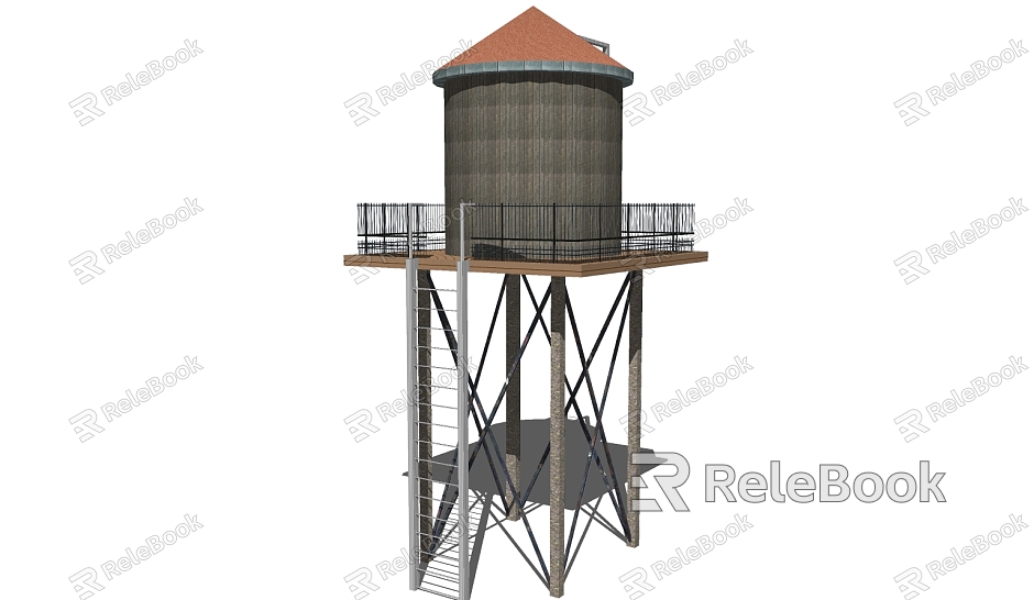 Industrial LOFT water tower water tower water cabinet water tank high tower model