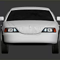 White Stretch Limousine With Shiny Exterior Tinted Windows And Chrome Wheels