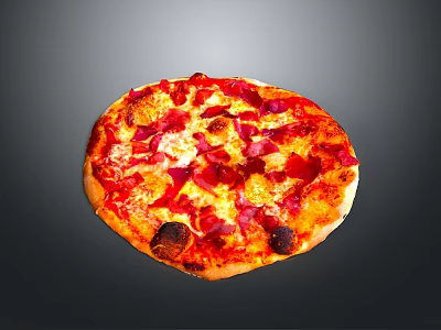 Freshly Baked Pepperoni Pizza With Tomato Sauce Melted Cheese And Crispy Crust 3d model