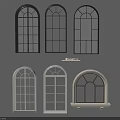 Different Styles Of Bay Windows With Dark And Light Colors And Arched Pane Designs