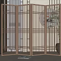 Modern new Chinese style screen partition screen partition 3d model