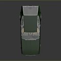 Green Vintage Sports Car With Sleek Design Brown Interior And Alloy Wheels On Dark Background