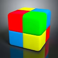 Vibrant Colored Rubik's Cube With Red Green Blue Yellow Faces