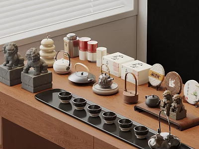 New Chinese Tea Set Teapot Tea Cup 3d model