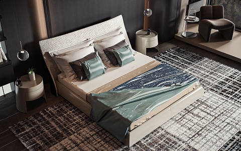 Style Commodity Bed 3d model