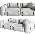 Modern double sofa 3d model