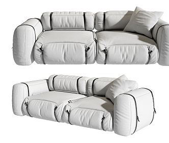 Modern double sofa 3d model