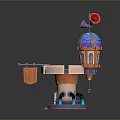 Tower defense sentry tower air defense watchtower observatory tower loft 3d model
