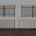 Different Styles Of Modern Metal Railings With Wooden Top And Decorative Patterns