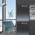 Toshiba Twin Drum Washing Machine With Digital Control Panel In Modern Home Interior