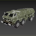 Green Military Armored Truck With Multi Wheel Drive And Tactical Design