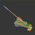 laser tower turret turntable sci-fi tower defense game tower defense sci-fi turret game turret game turret 3d model