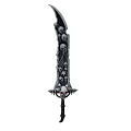Intricate Skull Decorated Mythical Sword With Skeleton Engravings And Dark Fantasy Design