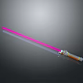 Pink Lightsaber Weapon Featuring Decorated Hilt And Glowing Pink Blade Design