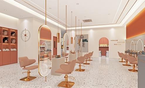 Modern Barber Shop Hairdresser 3d model