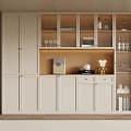 Nordic Style Wine Cabinet Sideboard Cabinet 3d model