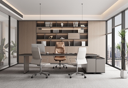 Modern Manager's Office Chairman's Office Area Office Recreational Area Office Desk and Chair Combination Class Desk 3d model