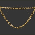 Modern Necklace Gold Necklace Thick Necklace Large Gold Necklace 3d model