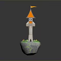 Tower defense sentry tower air defense watchtower observatory tower loft 3d model