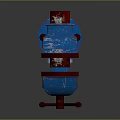 Sculpture Carving Vise Tool With Blue Body Red Handle And Fixed Jaw Design