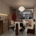 Modern Warm Open Plan Living And Dining Room With Natural Wood Furniture And Gentle Lighting