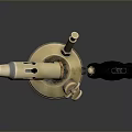 Brass Household Blowtorch With Black Handle And Red Label For Daily Use
