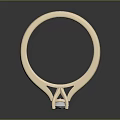 Elegant Ivory Fashion Ring With Simple Design And Light Colored Gemstone