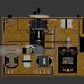 Vintage Headphone Speaker System With Mechanical Design Wooden Base And Retro Metal Components