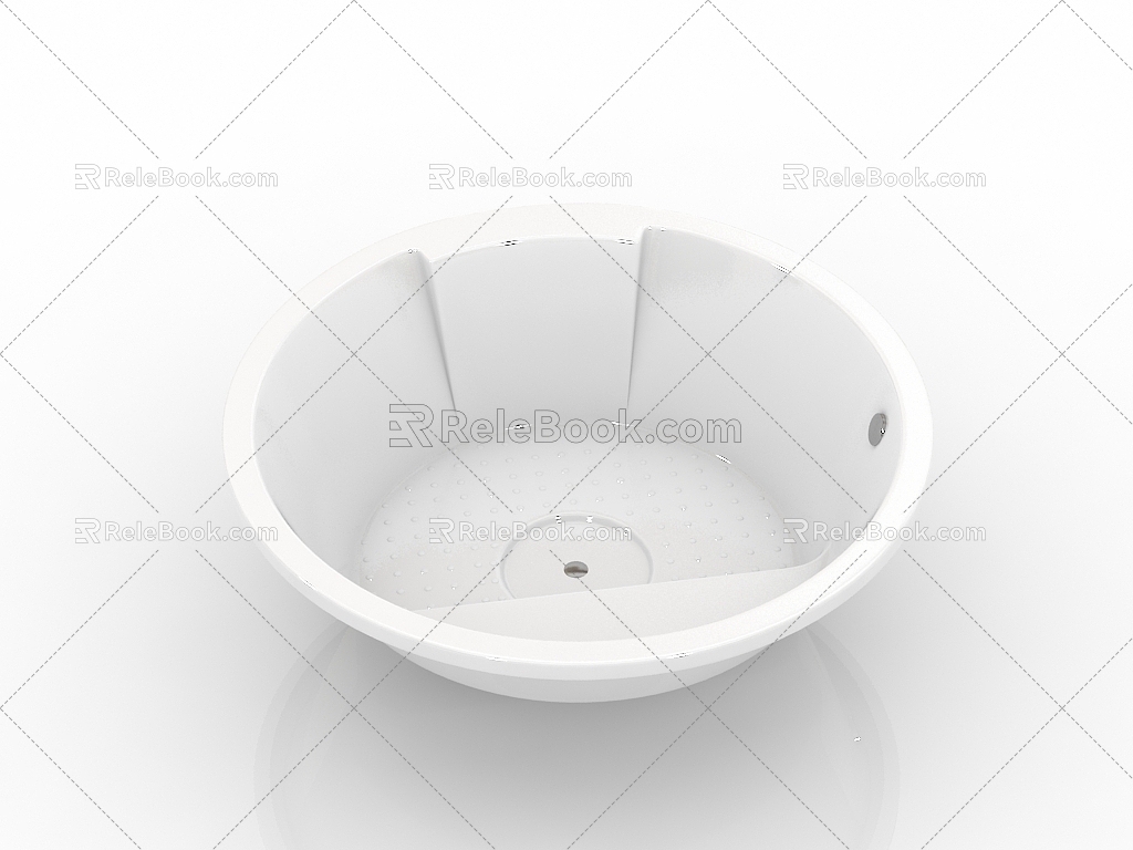 modern bathroom supplies bathtub round shape 3d model