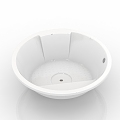 modern bathroom supplies bathtub round shape 3d model