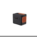 Gray And Orange Portable Power Station With Digital Display And Multiple Outlets For Home Use