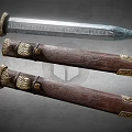 Retro Sword Long Sword 3d model