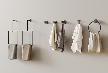 Modern towel rack 3d model