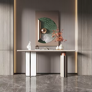 New Chinese-style End View Table Entrance Cabinet 3d model