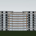 Modern Residential District Simple Multi-storey Residence 3d model