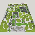 Garden Landscape Design With Irregular Green Lawns Paths Steps And Plants