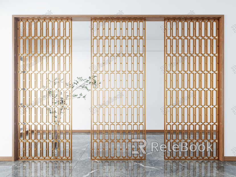 New Chinese-style partition screen partition model