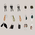 Variety of Keychains With Different Designs Including Car Keys House Keys and Colorful Straps
