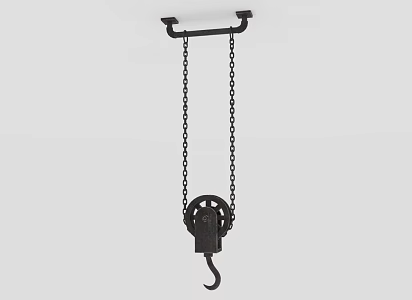 Modern hook pulley hook 3d model