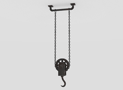 Modern hook pulley hook 3d model