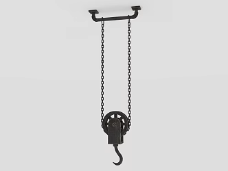 Modern hook pulley hook 3d model