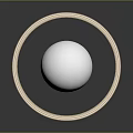 Detailed Planetary Celestial Body With Green Yellow Surface And Golden Ring